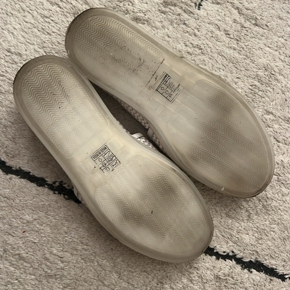 Free People Santorini Woven Slip On shoes flat white leather Sneakers 38 comfy - Picture 12 of 13